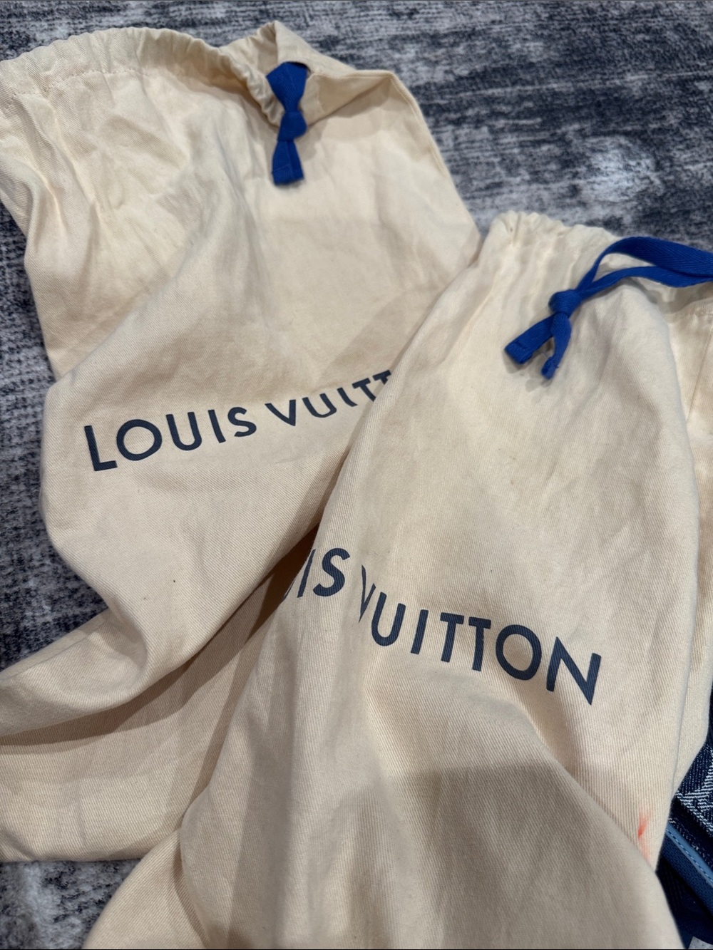 Louis Vuitton Men’s Denim Monogram Velcro Sandals - Blue - Picture 7 of 7